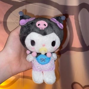 Baby Kuromi Plush Mascot Keychain!